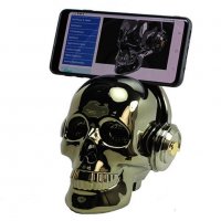 Bluetooth колонка със стойка за телефон череп Skull KMS, снимка 4 - Bluetooth тонколони - 32747477