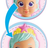 Кукла Simba Toys - Новородено бебе русалка със сменяща цвета си тиара 105030007, снимка 3 - Кукли - 44062543
