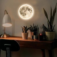 Нова Неонова Луна LED - Стилен Декор за Стена, Идеален Подарък, снимка 3 - Други - 43686859