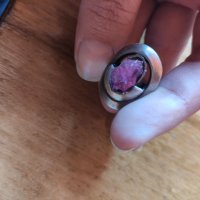 Стар сребърен пръстен с необработен рубин (10) , снимка 8 - Пръстени - 38590469