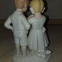 Страхотна красива статуетка момче и момиче, снимка 3 - Антикварни и старинни предмети - 43490627