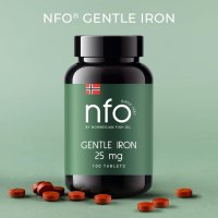 NFO Нежно желязо [100 таблетки] Норвежки натурален комплекс с високи дози желязо, снимка 5 - Хранителни добавки - 43429323