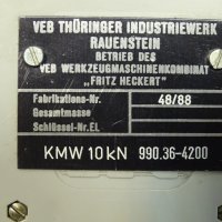 тензо-датчик VEB Robotron Messelektronik ”Otto Schon” 10200Tension Force Sensor 10kN, снимка 8 - Резервни части за машини - 43046027