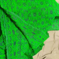 Продавам Зелен килим / покривало за легло  Ново, снимка 3 - Килими - 43126422