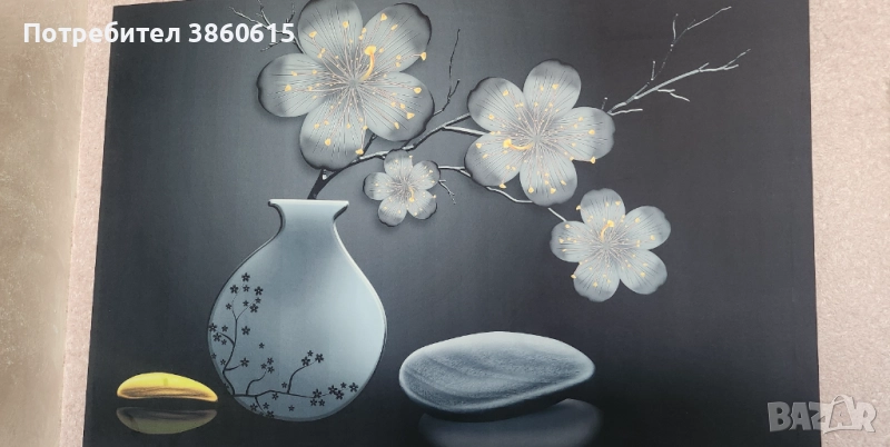 Happy flowers - Луксозна светеща картина , снимка 1