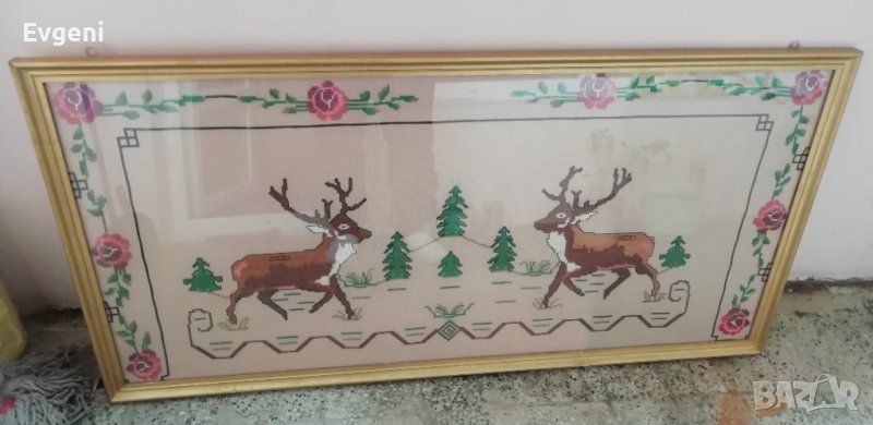 Шито каре във рамка, снимка 1