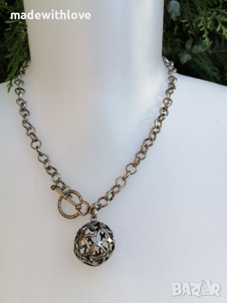 Колие сребристо, снимка 1