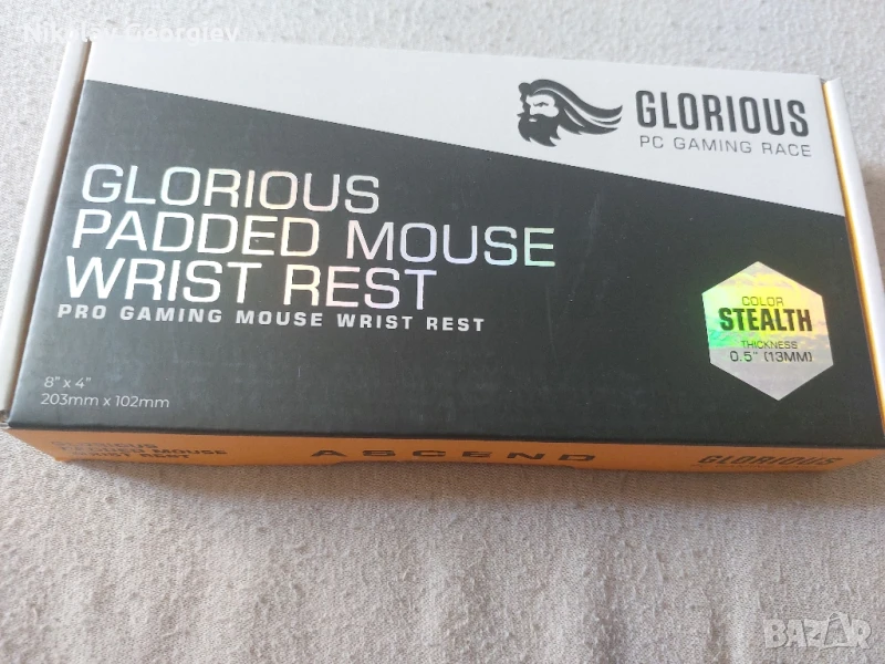 НОВА! Подложка за китка Glorious - Wrist Rest Stealth, снимка 1