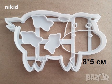 Крава Милка Пластмасов резец форма за тесто бисквитки фондан торта, снимка 1