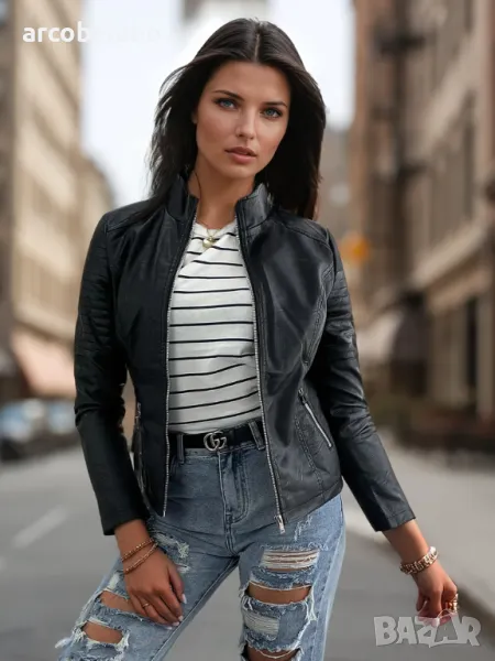 Дамско кожено яке BRETA, снимка 1