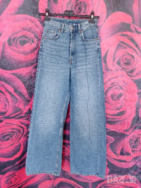 H&M Divided Дънки висока талия с тесни в горната част и широки разкроени крачоли С, снимка 1