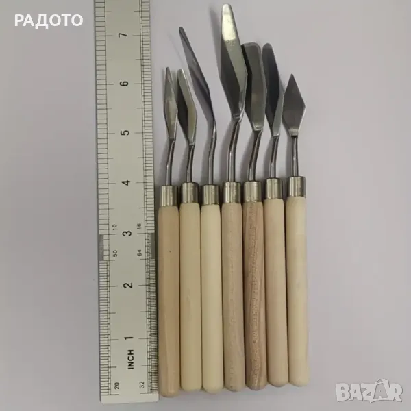 Комплект от 7 шпатули за живопис и финни строителни дейности, снимка 1