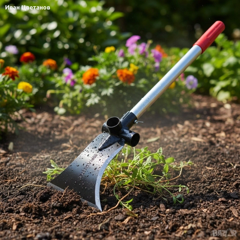 Многофункционален градински инструмент 4 в 1 – брадва, лопата, мотика и сърп в едно, снимка 1