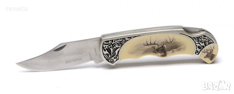 Нож Ahelos, Елен, Сгъваем, Подаръчна кутия, Сребристо, снимка 1