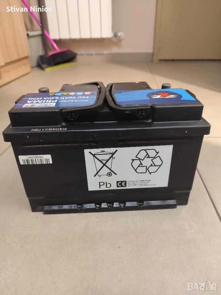 Акумулатор ZZX Prima 70AH , снимка 1