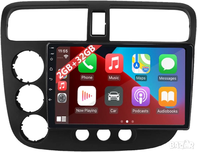 Мултимедия, Двоен дин, за Honda Civic, Андроид, навигация, 2 Дин Хонда, плеър, с Android, Civic 2005, снимка 1