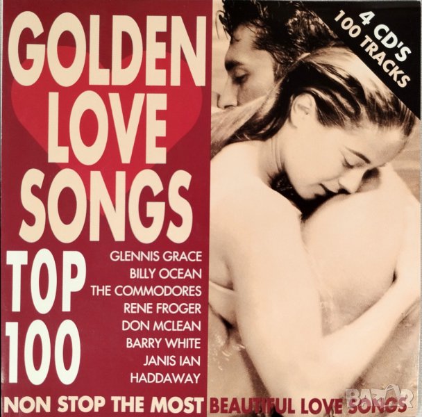 Golden Love Songs Top 100 - 4 диска - CD - оригинален диск с книжка, снимка 1