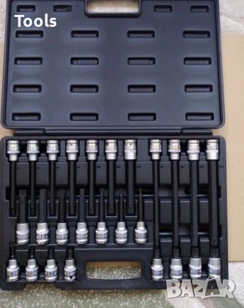 Carolus Gedore гедоре камъни вложки с битове звезди 26 броя от м5 до м16 къси и дълги комплект, снимка 1