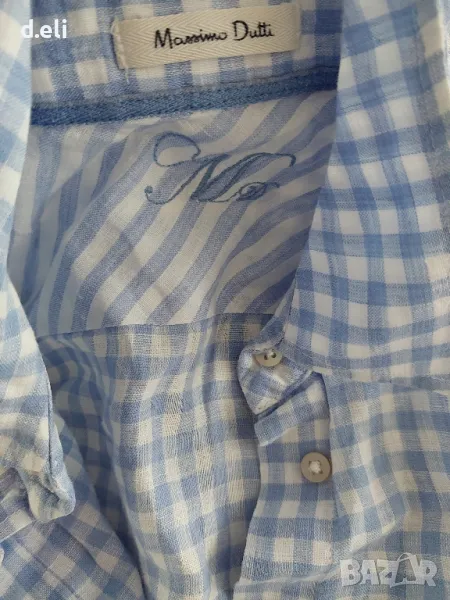 Massimo Dutty Size S-M 100% Лен Страхотна риза, снимка 1