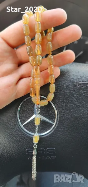 Броеница от огън кехлибар , снимка 1