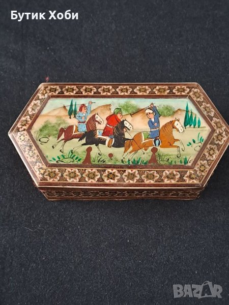 Старинна персийска кутия ,,хатамкари,,, снимка 1