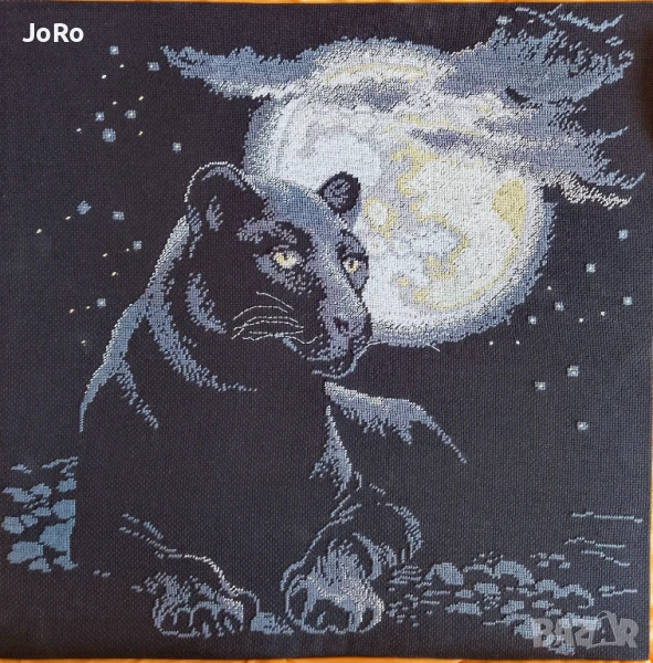 Гоблен "Пълнолуние"- Черната Пантера , снимка 1