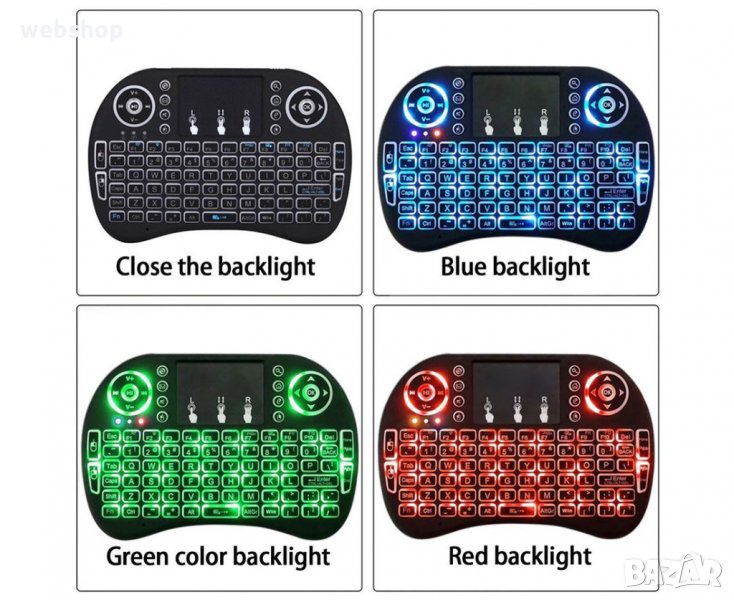СВЕТЕЩА БЕЗЖИЧНА МИНИ КЛАВИАТУРА С USB ПРИЕМНИК 2.4GHZ, снимка 1