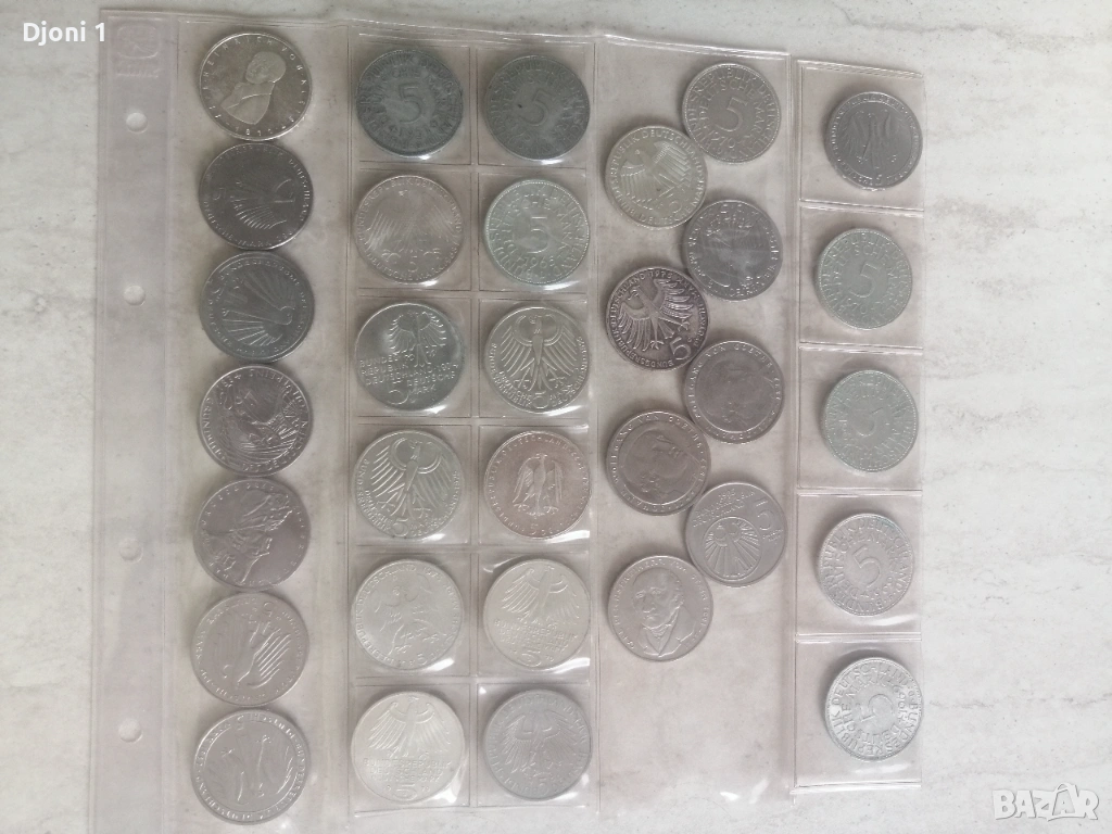 5 Mark сребърни и юбилейни , снимка 1
