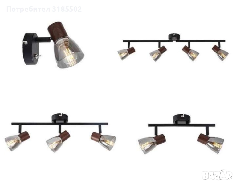 Спот  Pluto, E14, 1 max 40W, с ключ, класически стил, снимка 1