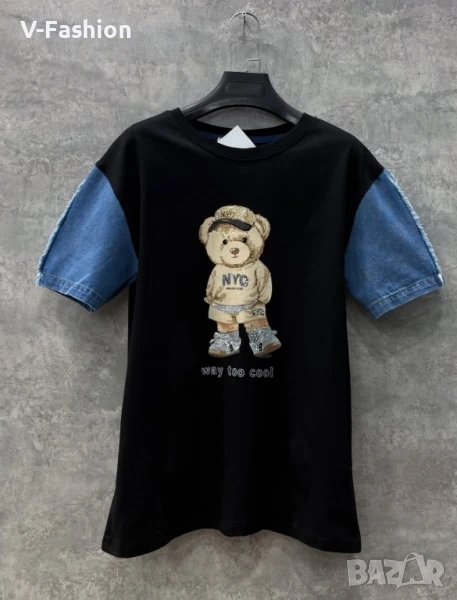 Тениска с деним , снимка 1