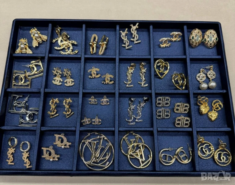 обеци от висококачествена стомана louis vuitton gucci ysl saint laurent chanel , снимка 1