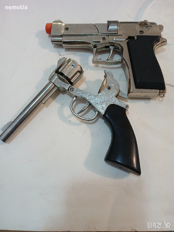стари метални пистолети играчки, снимка 1