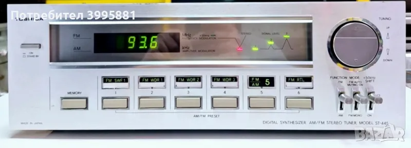 Висок клас винтидж стерео тунер Toshiba
mod. ST-445

, снимка 1