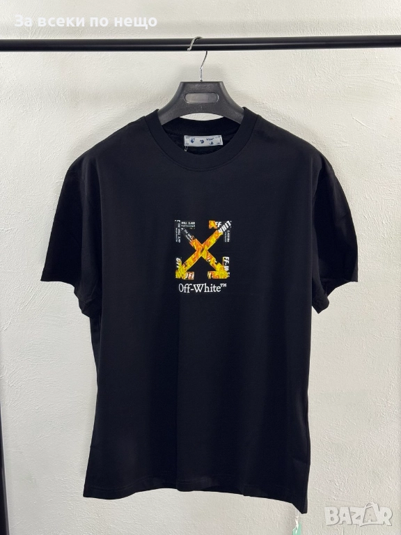 Off White Мъжка Черна Тениска Със Щампа Отпред И Отзад👕Мъжка Блуза С Къс Ръкав Код V.B.27, снимка 1