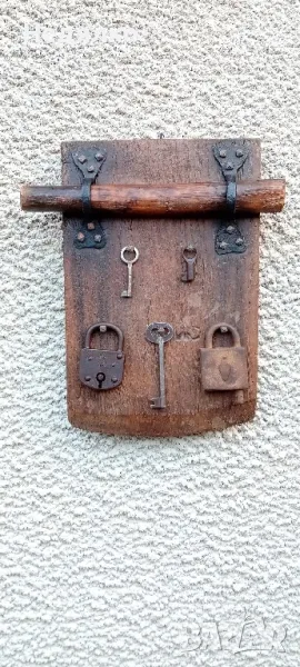 Стара,200 годишна дъбова закачалка, снимка 1