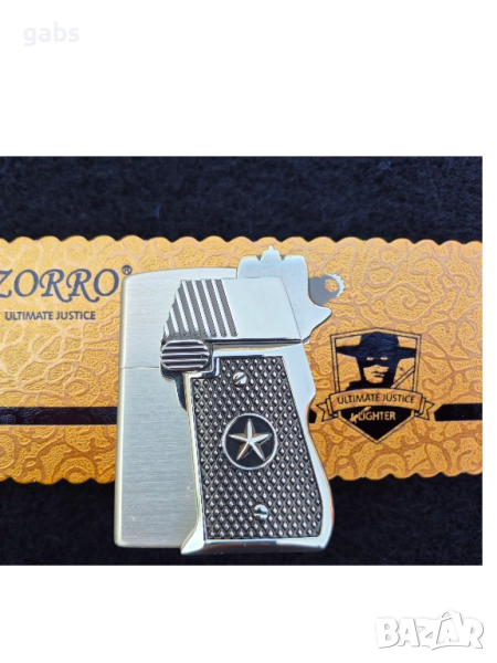Бензинова запалка ZORRO в стилна подаръчна кутия, снимка 1