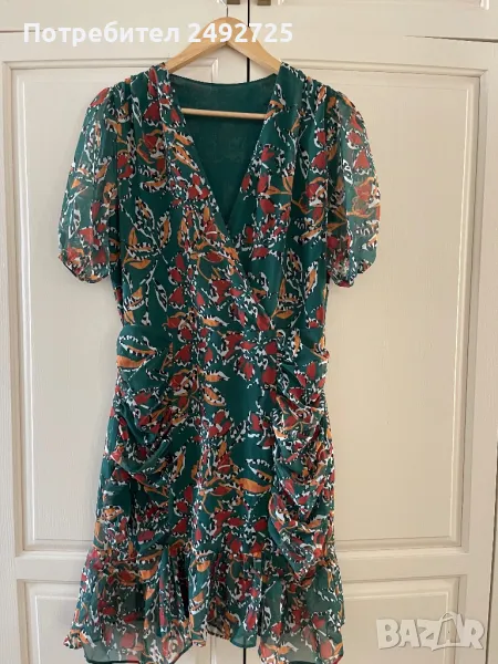 Рокля PURPLE лека ефирна ,зелено оранжево, снимка 1