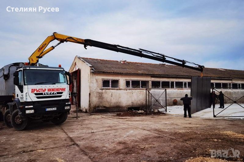 Iveco Trakker EEV самосвал с кран 18м цена 55 000 евро с договаряне с КЕШ пари на място -Дясна дирек, снимка 1