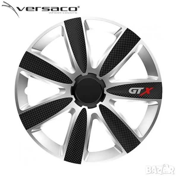 Тасове за джанти Versaco Carbon GTX – Black / Silver, снимка 1