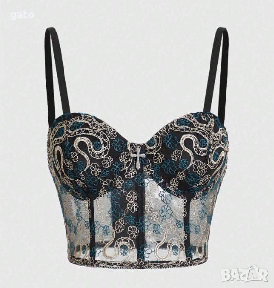 Бюстие с бродерия на змии с презрамки, снимка 1