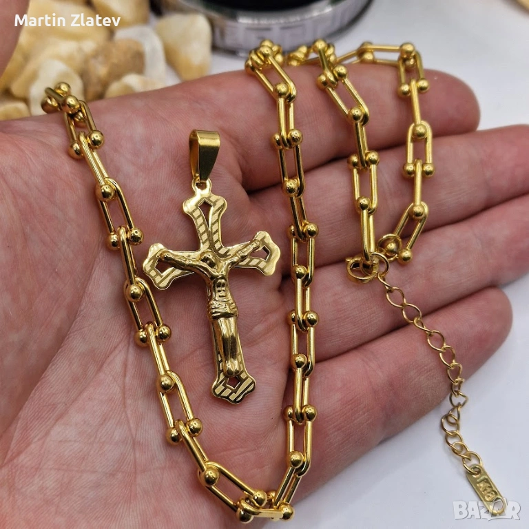 Luxury Cross Necklace ✝️ | масивно мъжко колие, снимка 1