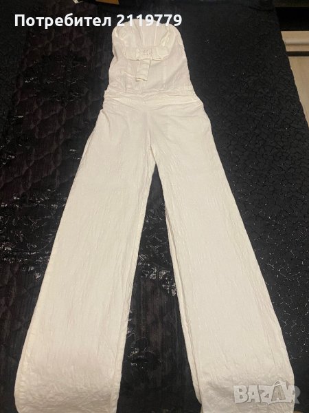 Дамски бял гащеризон , снимка 1