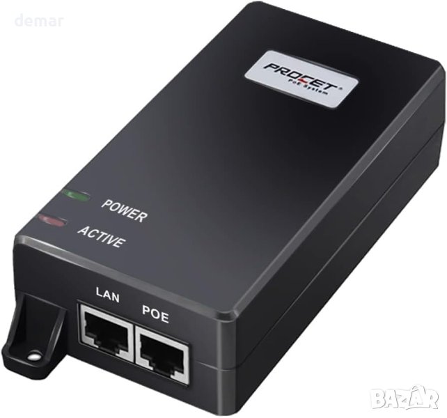 Procet 60W 5Gbps, активен PoE-Injector-Midspan 60W 55V,802.11ax,WiFi 6, снимка 1