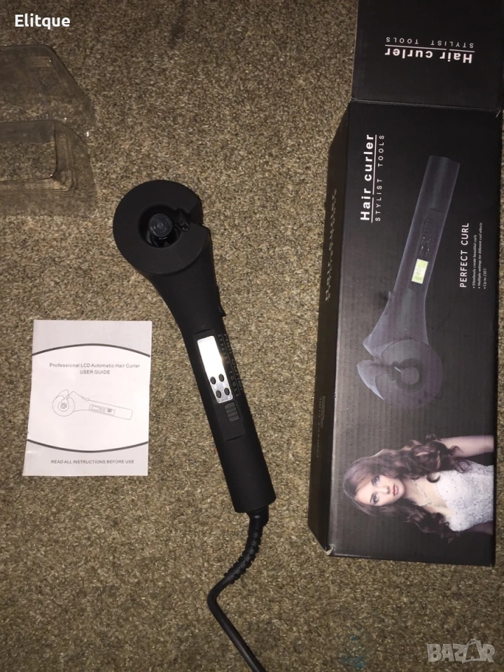 ✨ Високотехнологична керамична преса за къдрене на коса с LED дисплей – черна ✨, снимка 1