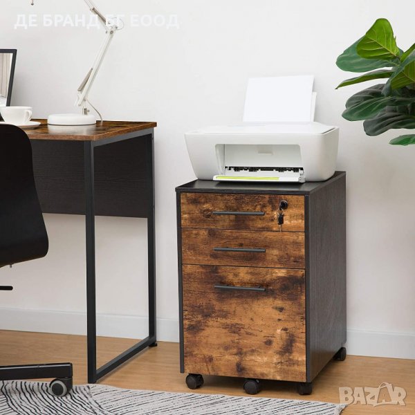 ПРОМОЦИЯ Мобилен офис шкаф с 3 чекмеджета с ключалка BF02WJ01, снимка 1