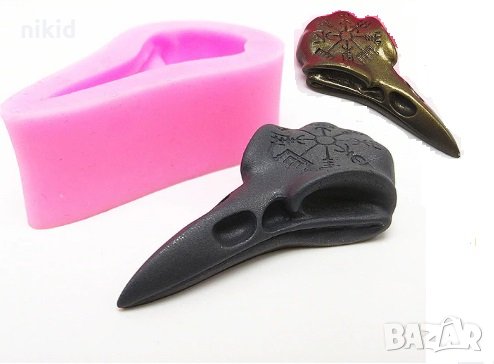 Гарванов череп силиконов молд форма за украса декор торта фондан шоколад, снимка 1