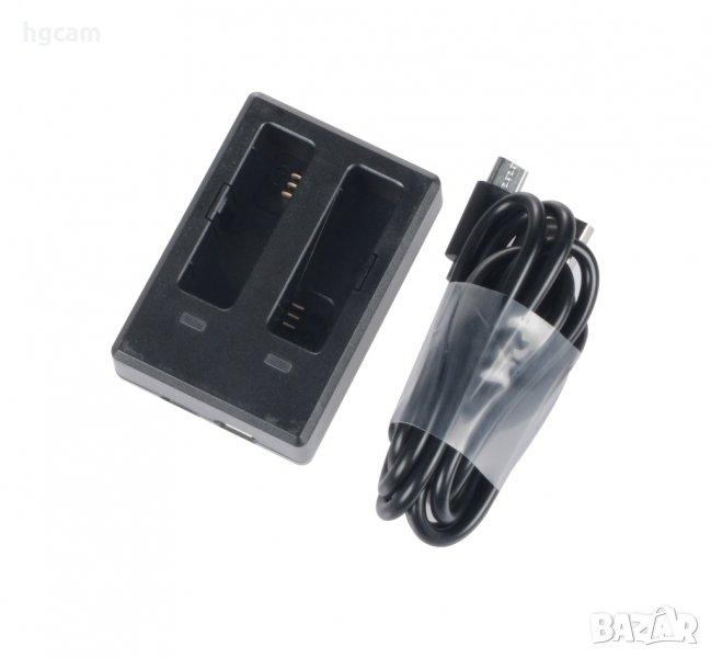 Зарядно устройство SJCAM за батерии SJ6 Legend, За 2 батерии, USB кабел, снимка 1