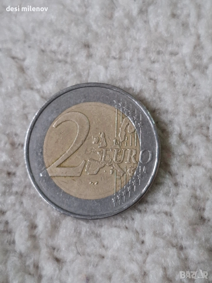 2 евро сечена монета рядка, снимка 1