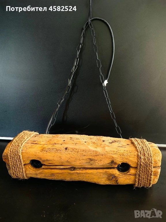 Дървен полилей, снимка 1