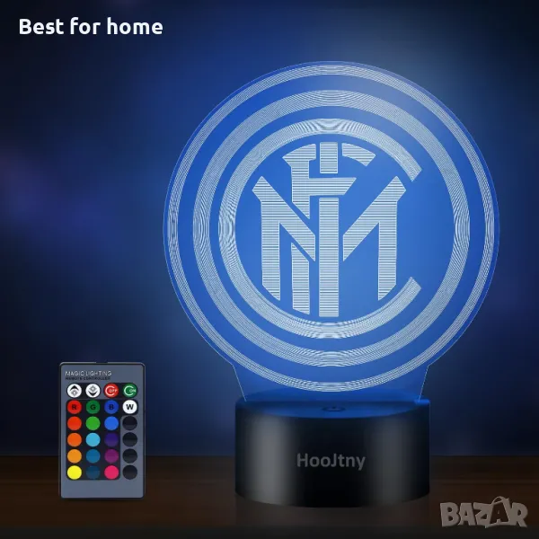 INTER MILANO оригинална 3D лампа с дистанционно , снимка 1